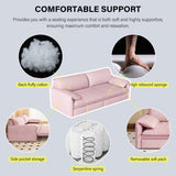 Pull Out 3 In 1 Convertible Sleeper Sofa With Side Storage, Multi Functional