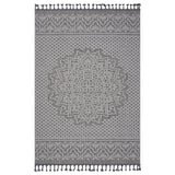Guros - 4' X 6' Medallion Indoor / Outdoor Area Rug - Gray / White