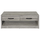 Nuberg - 2 Piece And End Table Set With Storage Drawers - Gray
