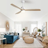 60" Ceiling Fan With Remote Control Light For Indoor And Outdoor Use - White