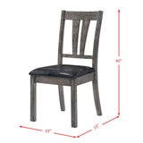 Nathan - Fan Back Chair With PU Seat (Set of 2) - Gray Oak