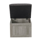 Uster - Coffee Table With Four Storage Stools - Gray