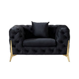 Accent Chair With Diamond Button Tufting, Matching Throw Pillow
