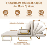 5 In 1 Convertible Sofa Bed For 2 With Adjustable Backrest