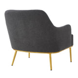 Modern Elegance Accent Chair With Curved Backrest