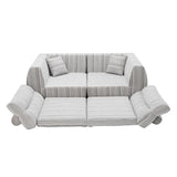 3 Seater, Couch With Throw Pillows For Living Room
