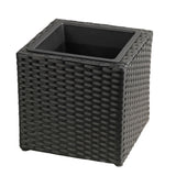 Cubic Planter Box, Plant Pot With Insert Indoor Outdor - Black