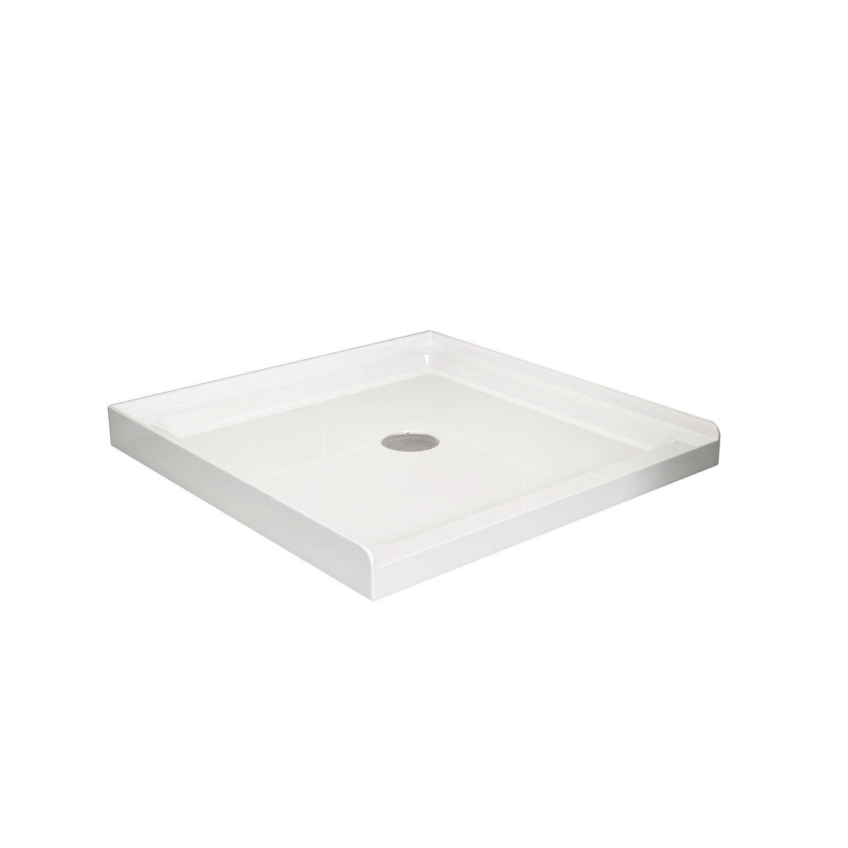 Goodyo - Centered Drain Shower With 3-Side Tile Flanges - White