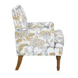 Floral Accent Armchair With Nailhead Trim