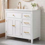 Bathroom Vanity With Sink Top, 3 Soft Closing Drawers