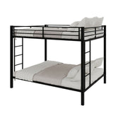 Bunk Bed For Kids, Convertible Frame With Ladders & Guardrail