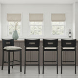 Ren - 30" Bar Height Rubberwood Barstool