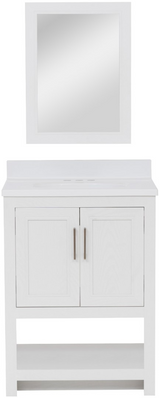 Linon Barkley White 25" Vanity with Mirror