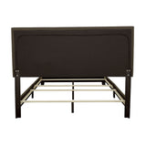 Queen Bed With Nailhead Trim - Charcoal