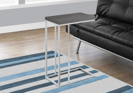 Accent Table, C - Shaped, Tempered Glass, Stylish Design Contemporary & Modern - Chair Side Tables - Alpine Outlets