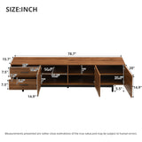 TV Stand, Media Console With 2 Drawers, Soft Closing Hinges, Adjustable Shelves - Walnut