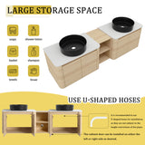 Mounted Bathroom Vanity With Art Sink, 1 Storage Shelf, Soft Close Door