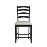 Tulane - 5 Piece Dining Set (Counter Table & 4 Counter Chairs) - Oak & Black