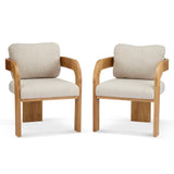 2 Pack Dining Chairs With Pillow Back