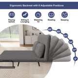 5 In 1 Convertible Sofa Bed For 2 With Adjustable Backrest