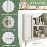 Bathroom Vanity With Sink, Cabinet & 2 Soft Closing Doors & Adjustable Shelf