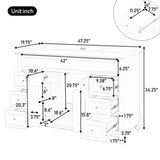 Bathroom Vanity Cabinet Only, 6 Soft Close Drawers & Double Doors - White