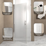 Shower Door & Tempered Glass With Safety Film - Chrome