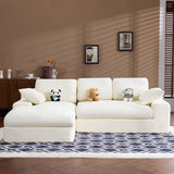 Compressed Sofa With 3 Back Cushions, 2 Throw Pillows