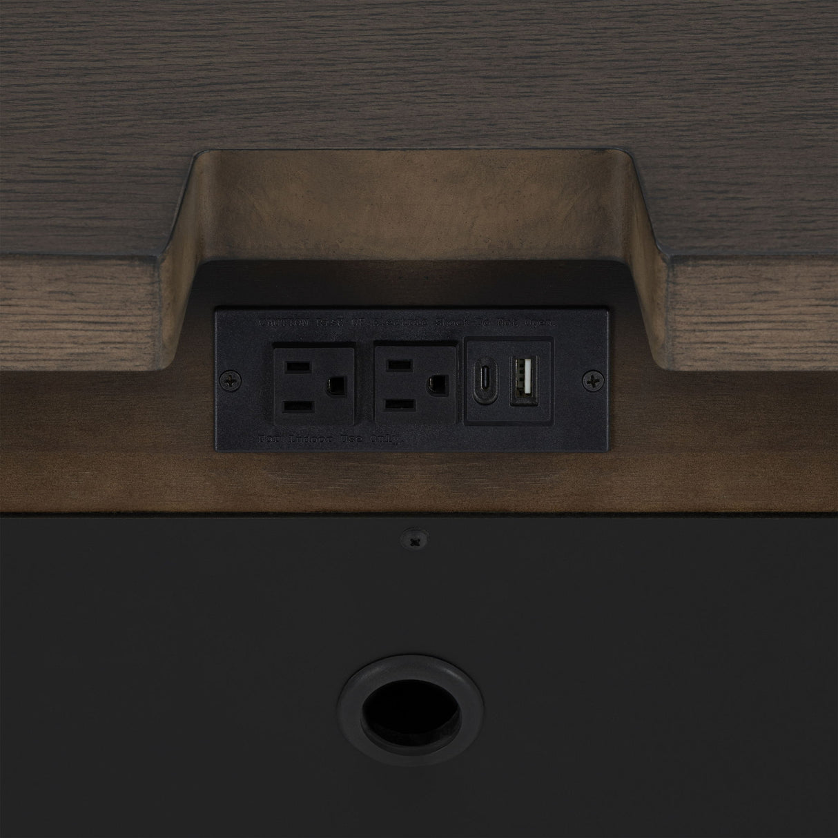 3 Drawer Nightstand With USB - Dark Oak