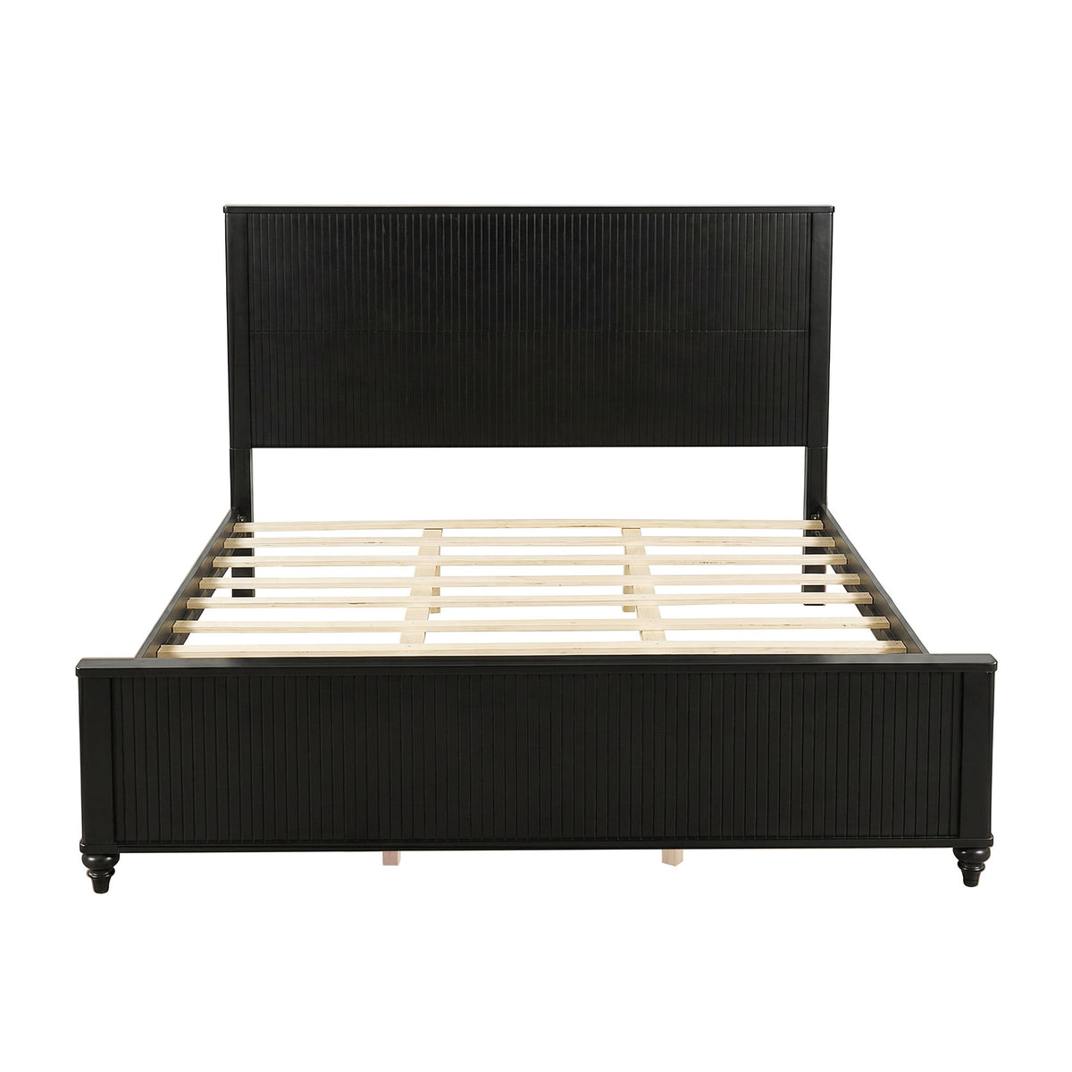 Fluted Platform Bed Frame, No Box Spring Needed