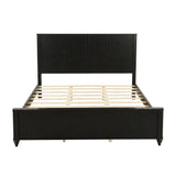 Fluted Platform Bed Frame, No Box Spring Needed