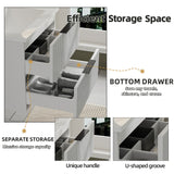 Modern Wall Mounted Floating Bathroom Vanity With Sink And Drawers