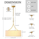 3 Light Drum Pendant Light