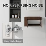 Floating Bathroom Vanity Cabinet, Soft Close Double Drawers, Open Side Storage, Wall Mounted, Cabinet Only