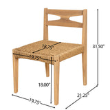 Dining Side Chairs, Indoor Outdoor Armless Chair (Set of 2)