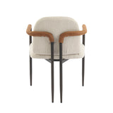 Modern Dining Chair Set With Durable Iron Frame And Comfortable Fabric Upholstery