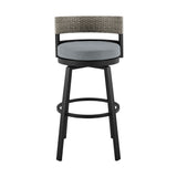 Encinitas - Outdoor Patio Counter Height Swivel Bar Stool Set