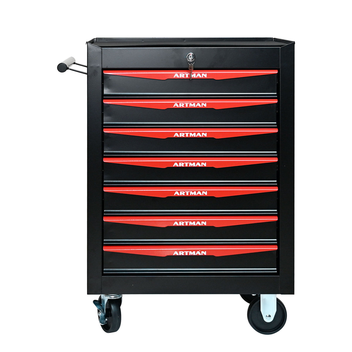 Rolling Metal Tool Chest With Drawers, Steel Storage Cabinet With Ball Bearing Slides