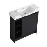 Freestanding Bathroom Vanity With Sink, Soft Close Door