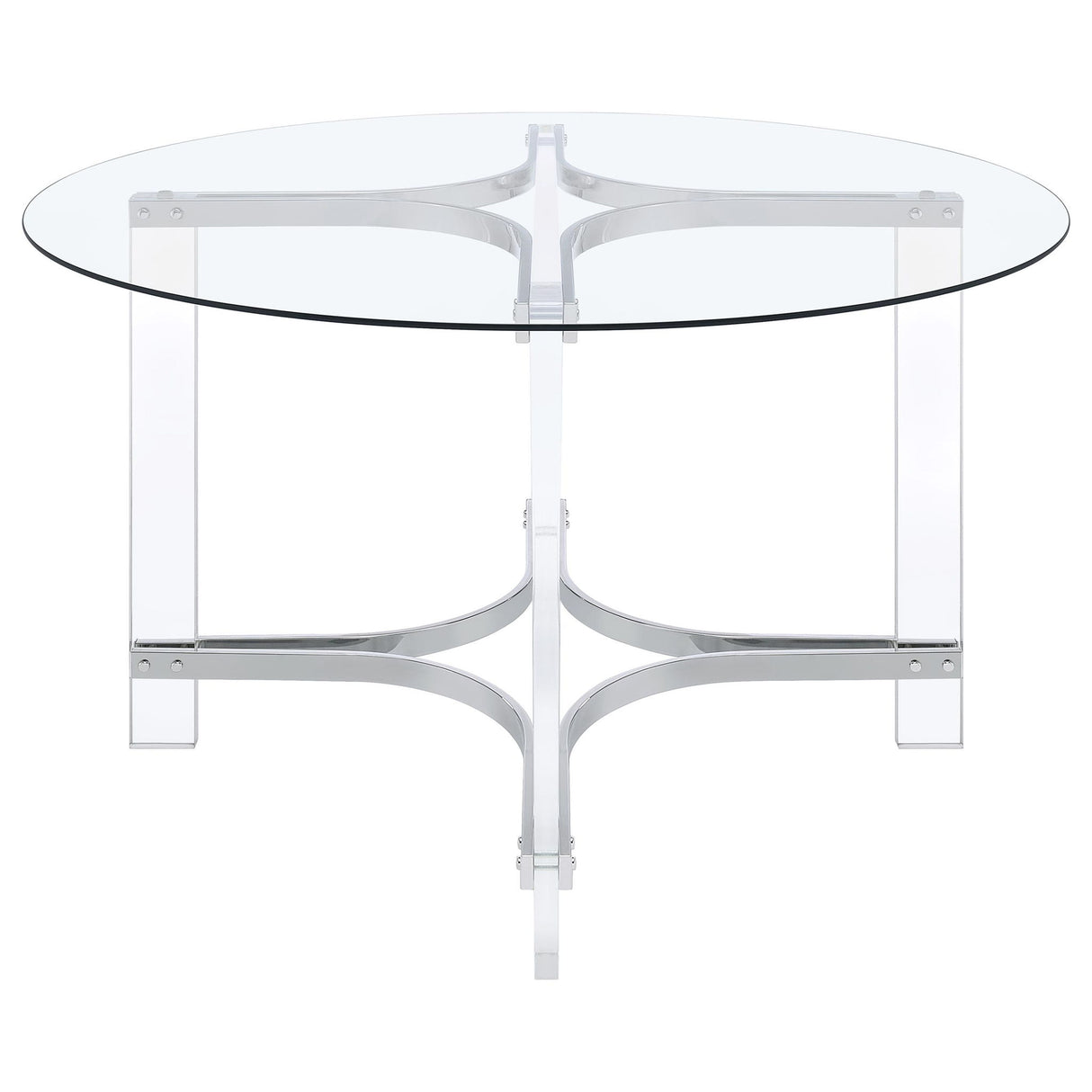 Uptown - 5 Piece Round Dining Set - Chrome