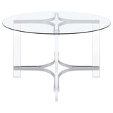 Uptown - 5 Piece Round Dining Set - Chrome