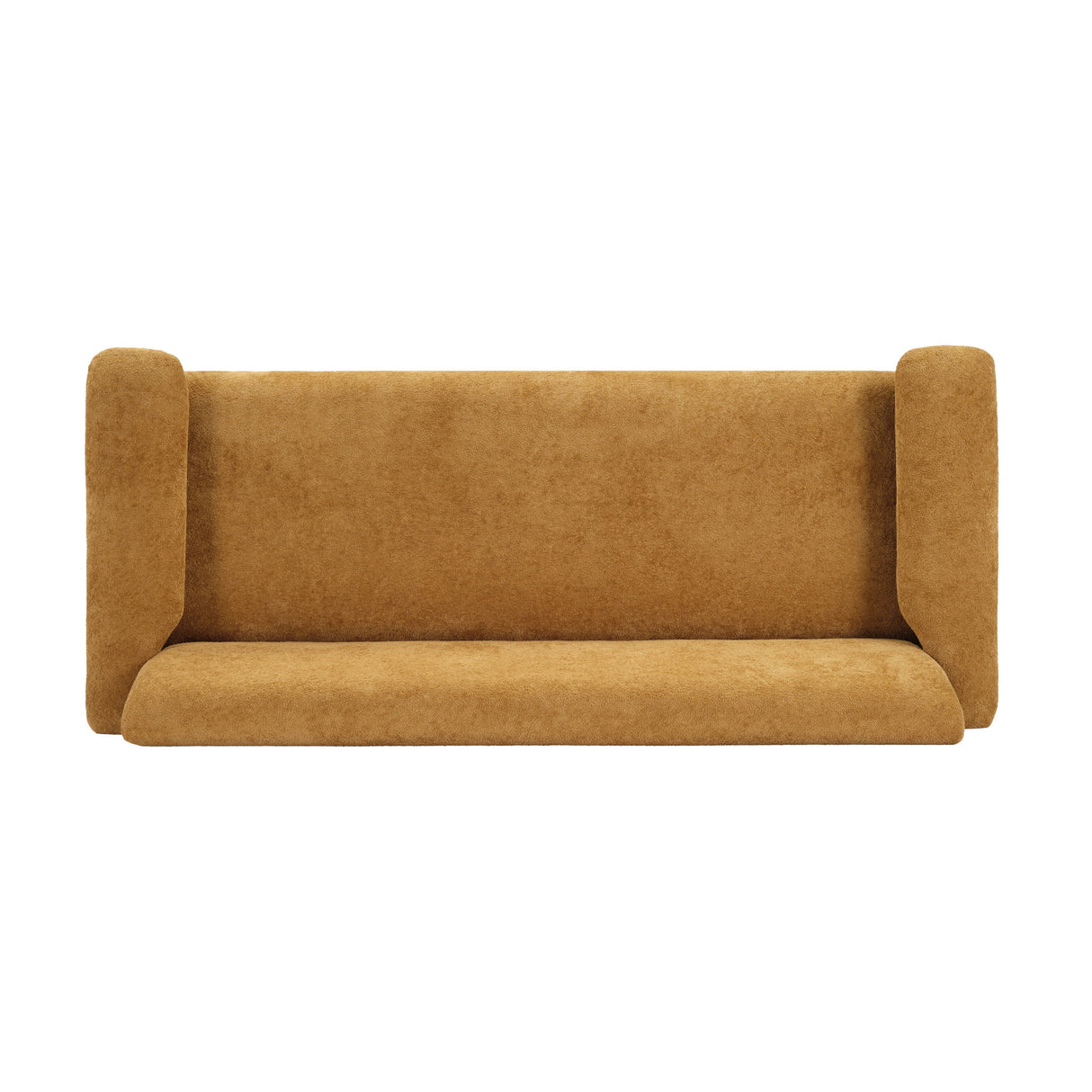 Sofa With Pillow Top Arms, Single Cushion Couch For Living Room - Yellow