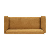 Sofa With Pillow Top Arms, Single Cushion Couch For Living Room - Yellow