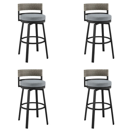 Encinitas - Outdoor Patio Counter Height Swivel Bar Stool Set