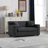 2 In 1 Lounge Chair With 4" Mattress & 2 Throw Pillows - Gray