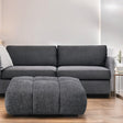Chosen - Chenille Ottoman - Gray - Upholstered Ottomans - Alpine Outlets