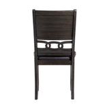 Amherst - Standard Height Faux Leather Side Chair (Set of 2) - Walnut