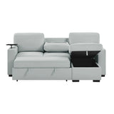 Tracey - Sofabed With Pullout - Silver