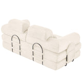 Convertible Sleeper Sofa With & Side Storage Pocket, Foldable Upholstered Couch For Living Room