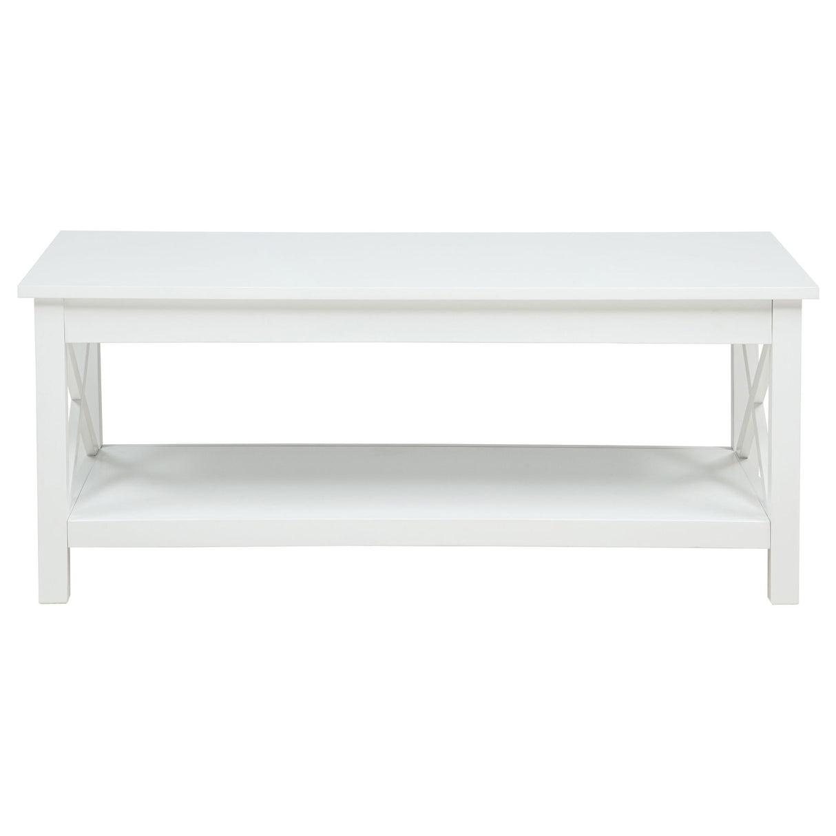 Slater - Lift Top Coffee Table With X Frame Design - White